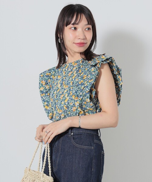 【新品タグ付き】バルーンスリーブブラウス バルーンスリーブブラウス【洗濯機洗い可】（シャツ・ブラウス