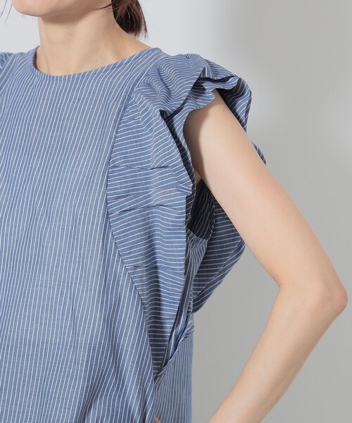 BEAMS HEART（ビームスハート）の「【5色展開】ボイル バルーンスリーブ ブラウス（シャツ/ブラウス・レディース・ブルー/オフホワイト/その他/ブラック/オレンジ・FREE）」の9枚目の写真