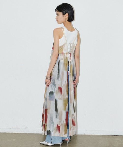 AIC.（エーアイシー）の「2WAYぼかしプリントチュールロングワンピース（ワンピース・レディース・ブラック/オレンジ・FREE）」の19枚目の写真