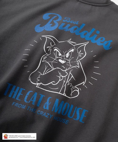 Tom&Jerry(トムアンドジェリー)の「【TOM&JERRY/トムとジェリー】ワンポイント&バックBIGプリント アメリカン・ダイナーデザイン ビッグシルエット 裏起毛スウェット/ オーバーサイズ/SEQUENZ/TJ BEST BUDDIES C/N SWEATSHIRTS(スウェット・メンズ・ヘザーグレー/チャコールグレー/アッシュグレー/スミクロ・M/XL/L)」の13枚目の写真