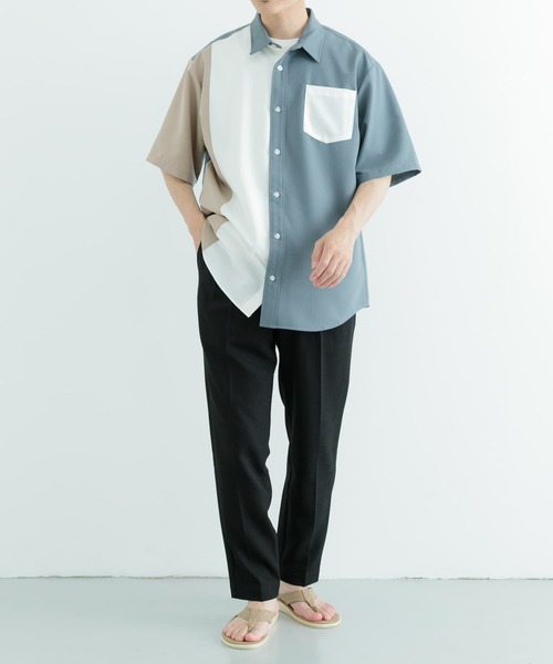 ITEMS URBANRESEARCH（アイテムズ アーバンリサーチ）の「『速乾/イージーケア』スムースツイルセンタープレスタックパンツ（スラックス・メンズ・ブラック/グレー系その他/チャコールグレー・MEDIUM/LARGE）」の6枚目の写真