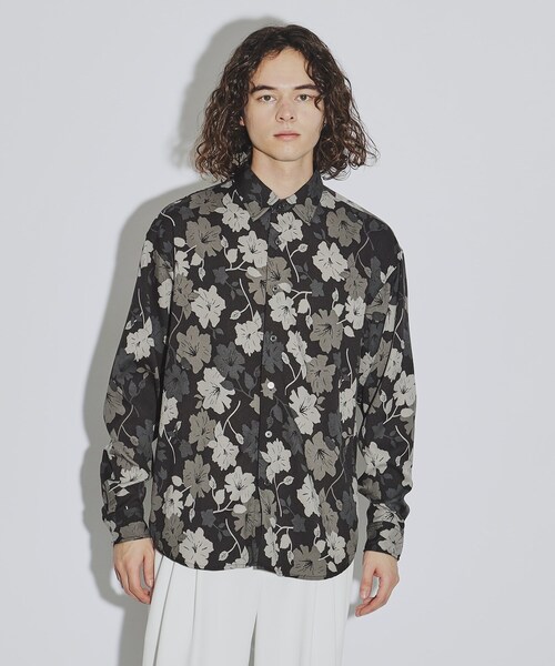 ◇フラワーパターン長袖シャツ