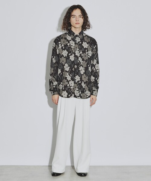 ◇フラワーパターン長袖シャツ