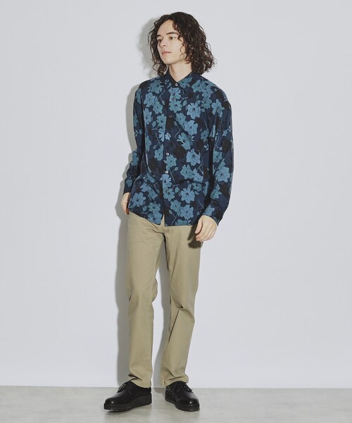 フラワーパターン 長袖シャツ フラワープリント 長袖シャツ｜OUTLET (MEN'S) / アウトレット