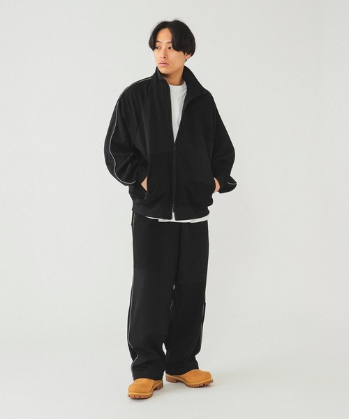 BEAMS(ビームス)の「BEAMS / クレイジー トラックジャケット(ジャージ・メンズ・ブラック/オリーブ・S/M/L/XL)」の14枚目の写真