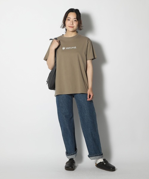 Snow Peak（スノーピーク）の「Soft Cotton Logo Short Sleeve T-Shirt（Tシャツ/カットソー・メンズ・ブラック/ベージュ/ホワイト/ブルー系その他/オレンジ・1/L/M/S/XXL/XL）」の16枚目の写真
