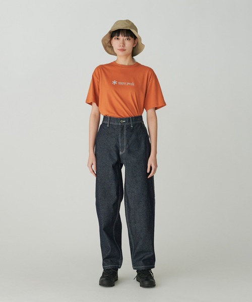 Snow Peak（スノーピーク）の「Soft Cotton Logo Short Sleeve T-Shirt（Tシャツ/カットソー・メンズ・ブラック/ベージュ/ホワイト/ブルー系その他/オレンジ・1/L/M/S/XXL/XL）」の7枚目の写真