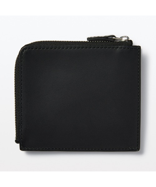 新品★無印良品★ イタリア産ヌメ革　Ｌ字財布 ★★黒 無印良品（ムジルシリョウヒン）の「イタリア産ヌメ革 L字財布