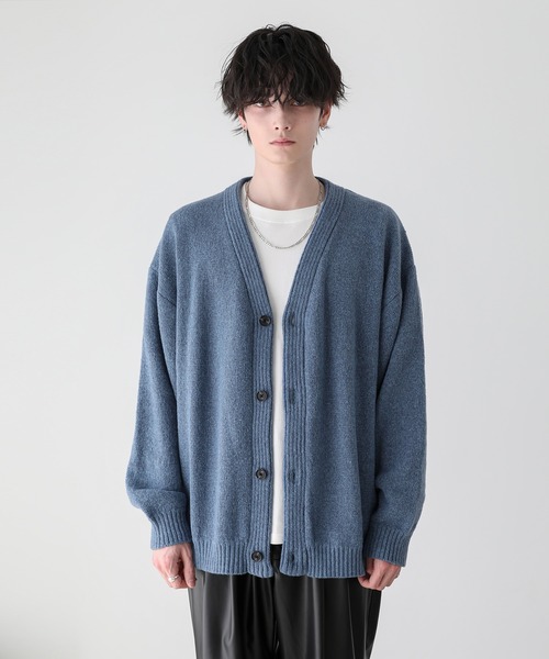 メランジミックスVネックカーディガン（カーディガン/ボレロ