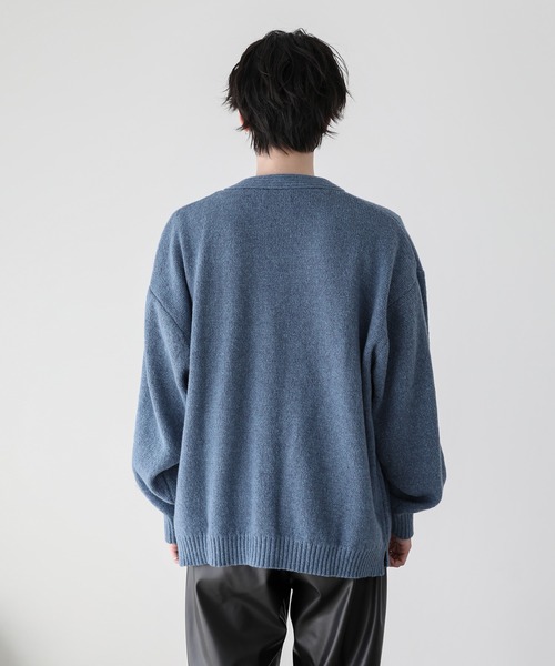 【週末限定セール⭐︎新品未使用】MDBネイビー ビッグカーディガン ポケット カーディガン ミックスヤーン2wayカーディガン : ZOZOTOWN