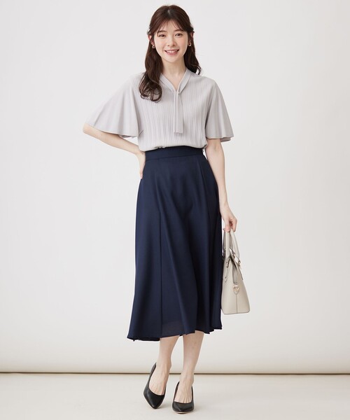 ANY SIS（エニィスィス）の「【速乾・接触冷感】スムージーポリエステル フレアスカート（スカート・レディース・パイングリーン系/ネイビー系9/グレー系/スカイブルー系/ピンク系・2/1/3）」の19枚目の写真