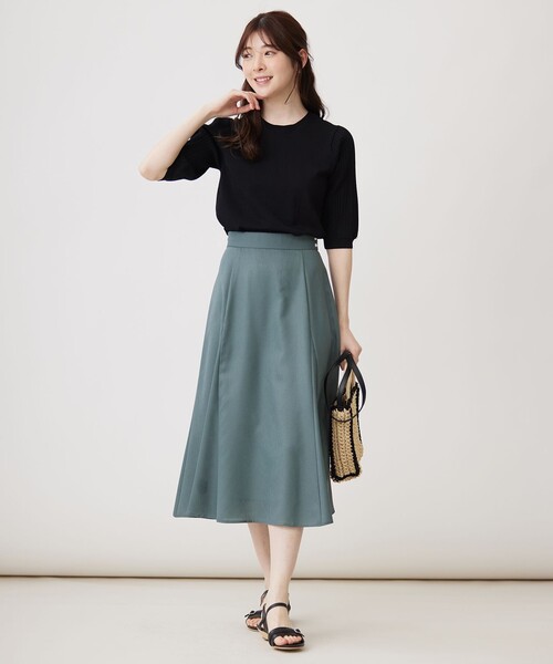 ANY SIS（エニィスィス）の「【速乾・接触冷感】スムージーポリエステル フレアスカート（スカート・レディース・パイングリーン系/ネイビー系9/グレー系/スカイブルー系/ピンク系・2/1/3）」の18枚目の写真