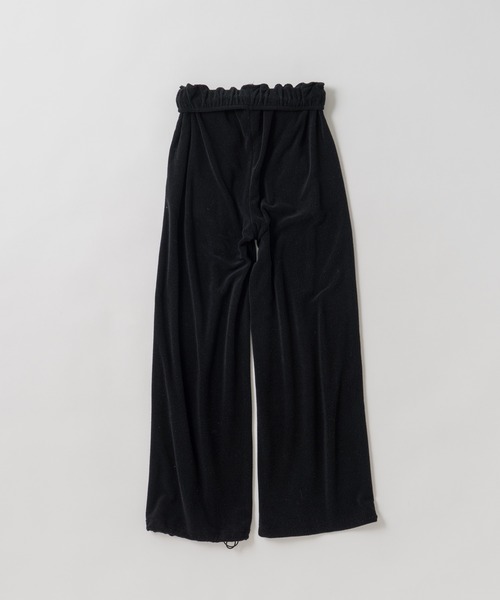 earthy（アーシー）の「ウエストデザイン パイルワイドパンツ