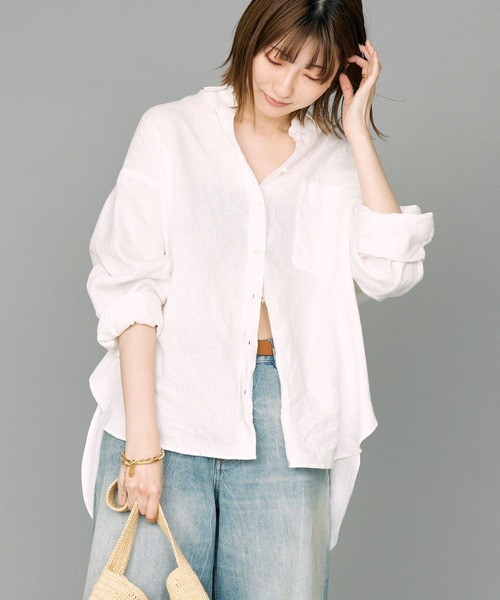 バビロン　リネンBIGシルエットシャツ 楽天市場】【SALE／30%OFF】リネンBIGシルエットシャツ BABYLONE