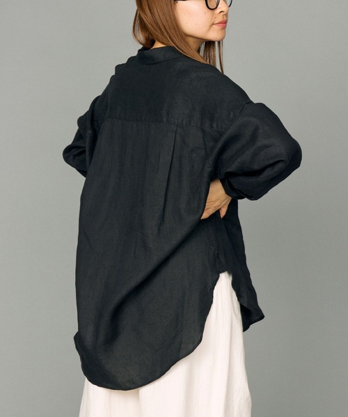 BABYLONE（バビロン）の「リネンBIGシルエットシャツ（シャツ/ブラウス・レディース・オフホワイト/ブラック/グレイッシュベージュ・フリー）」の20枚目の写真