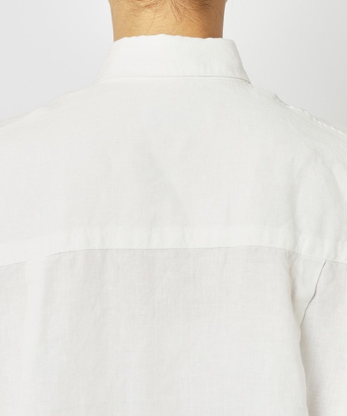 BABYLONE（バビロン）の「リネンBIGシルエットシャツ（シャツ/ブラウス・レディース・オフホワイト/ブラック/グレイッシュベージュ・フリー）」の15枚目の写真