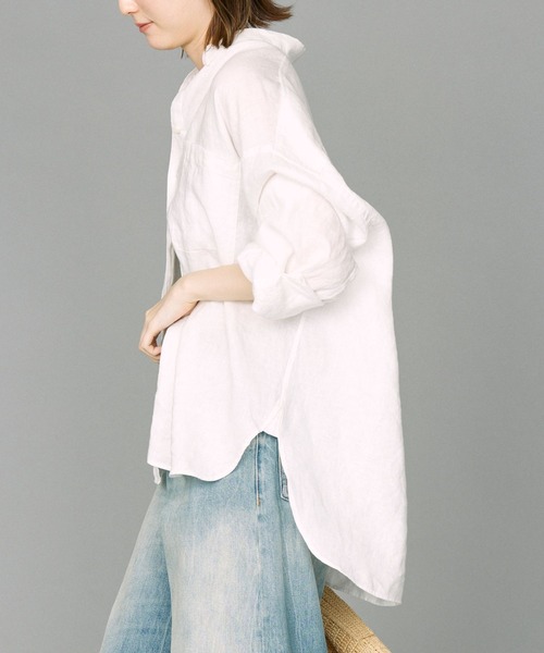 バビロン　リネンBIGシルエットシャツ 楽天市場】【SALE／30%OFF】リネンBIGシルエットシャツ BABYLONE