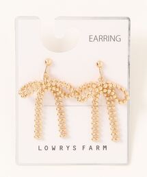 LOWRYS FARM | ボールチェーンリボンイヤリング(イヤリング)