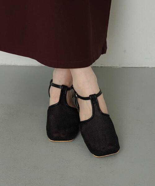 SENSE OF PLACE by URBAN RESEARCH（センスオブプレイスバイアーバンリサーチ）の「Tストラップメッシュサンダル（その他シューズ・レディース・シルバー/ブラック/ゴールド・SMALL/MEDIUM/LARGE）」の2枚目の写真