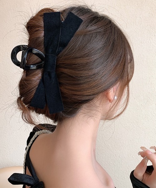 E&C closet…（イーアンドシークローゼット）の「リボンヘアクリップ（バレッタ/ヘアクリップ・レディース・ブラック/ブラック系その他・FREE）」の17枚目の写真