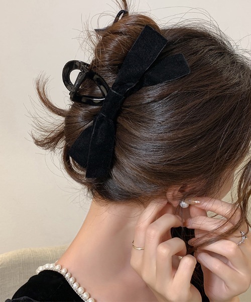E&C closet…（イーアンドシークローゼット）の「リボンヘアクリップ（バレッタ/ヘアクリップ・レディース・ブラック/ブラック系その他・FREE）」の19枚目の写真