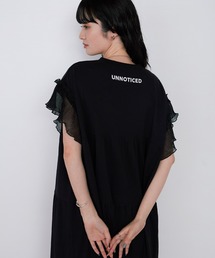 forksy.（フォルクシー）の「【forksy.】ラメフリルスリーブ配色バックプリントワンピース（ワンピース）」