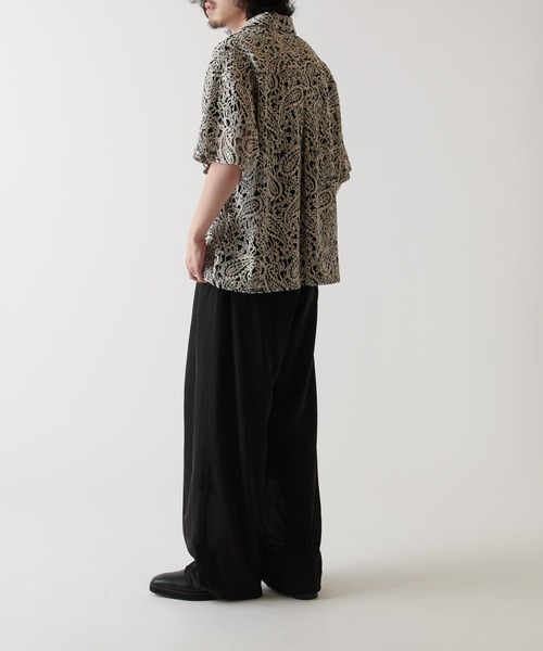 Lui's（ルイス）の「ペイズリーモールレースシャツ（シャツ/ブラウス・メンズ・キャメル/オフホワイト/ブラック/ブルー/ネイビー・S/M）」の10枚目の写真