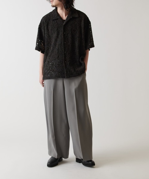 Lui's（ルイス）の「ペイズリーモールレースシャツ（シャツ/ブラウス・メンズ・キャメル/オフホワイト/ブラック/ブルー/ネイビー・S/M）」の15枚目の写真