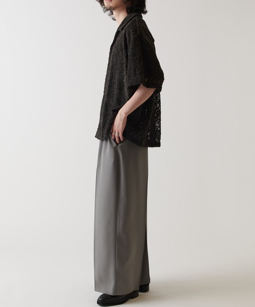 Lui's（ルイス）の「ペイズリーモールレースシャツ（シャツ/ブラウス・メンズ・キャメル/オフホワイト/ブラック/ブルー/ネイビー・S/M）」の16枚目の写真