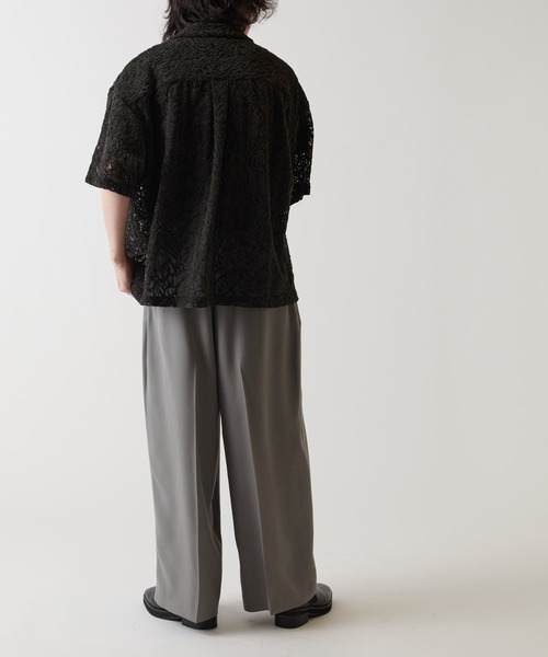 Lui's（ルイス）の「ペイズリーモールレースシャツ（シャツ/ブラウス・メンズ・キャメル/オフホワイト/ブラック/ブルー/ネイビー・S/M）」の17枚目の写真