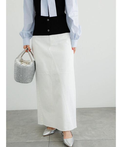 Te chichi（テチチ）の「【松井愛莉着用】ホワイトデニムロングスカート（スカート・レディース・ホワイト・M/S）」の7枚目の写真