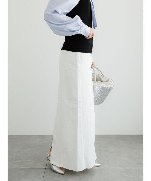 Te chichi（テチチ）の「【松井愛莉着用】ホワイトデニムロングスカート（スカート・レディース・ホワイト・M/S）」の9枚目の写真