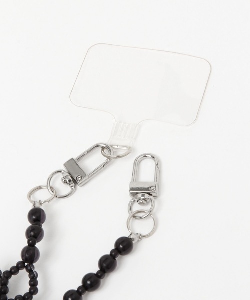 Heather（ヘザー）の「【キャセリーニ】フラワースマホショルダー  994842（スマホグッズ・レディース・ブラック/オフホワイト・ONE SIZE）」の3枚目の写真