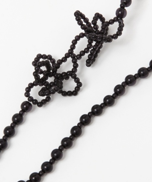 Heather（ヘザー）の「【キャセリーニ】フラワースマホショルダー  994842（スマホグッズ・レディース・ブラック/オフホワイト・ONE SIZE）」の4枚目の写真