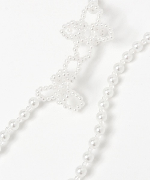 Heather（ヘザー）の「【キャセリーニ】フラワースマホショルダー  994842（スマホグッズ・レディース・ブラック/オフホワイト・ONE SIZE）」の5枚目の写真