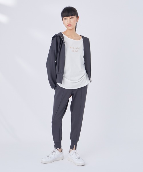 NERGY（ナージー）の「[店頭人気商品]【接触冷感】センタースリットジョガーパンツ（その他パンツ・レディース・ライトグレー/ブラック・M/S）」の20枚目の写真