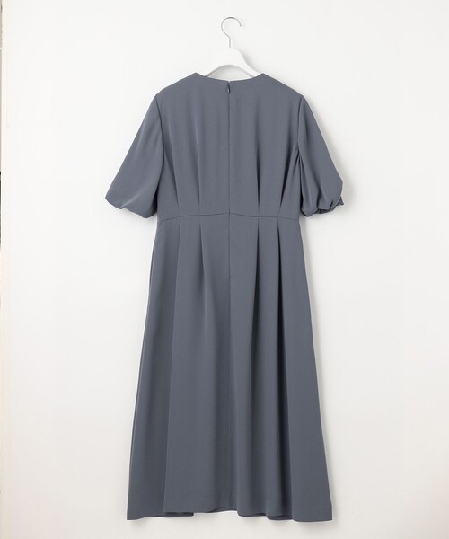 23区 S(ニジュウサンクチイサイサイズ)の「【洗える】エフォートレスダブルクロス バルーンスリーブ ワンピース(ワンピース・レディース・ネイビー系/グレー系・32)」の8枚目の写真