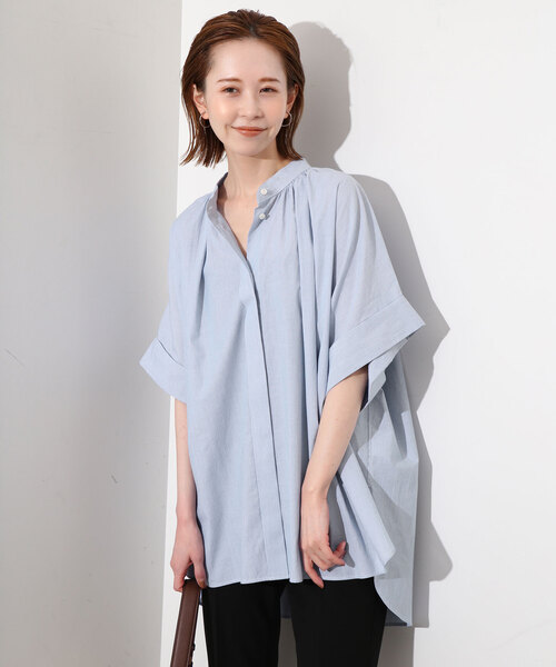 【新品】【24SS】SLOBE IENA ドルマンギャザーポンチョシャツブラウス SLOBE IENA（スローブイエナ）の「ドルマンギャザーポンチョ
