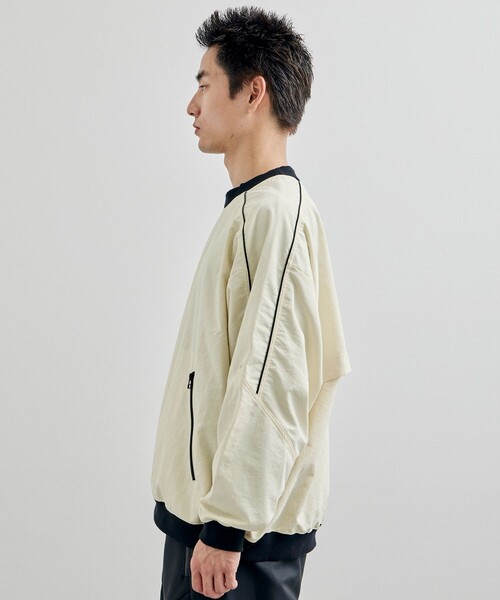 CITY TOKYO(シティトウキョウ)の「撥水ジップピステ(スウェット・メンズ・カーキ/オフホワイト/ブラック・2/1)」の19枚目の写真