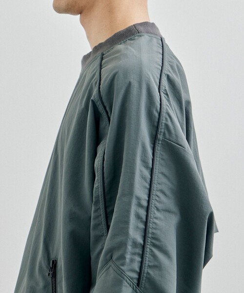 CITY TOKYO(シティトウキョウ)の「撥水ジップピステ(スウェット・メンズ・カーキ/オフホワイト/ブラック・2/1)」の6枚目の写真