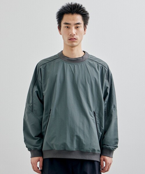 CITY TOKYO(シティトウキョウ)の「撥水ジップピステ(スウェット・メンズ・カーキ/オフホワイト/ブラック・2/1)」の12枚目の写真