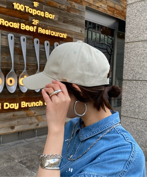 DouDou（ドゥドゥ）の「ツイルキャップ（キャップ・レディース・ライトグレー/カーキ/ブラック・FREE）」の8枚目の写真