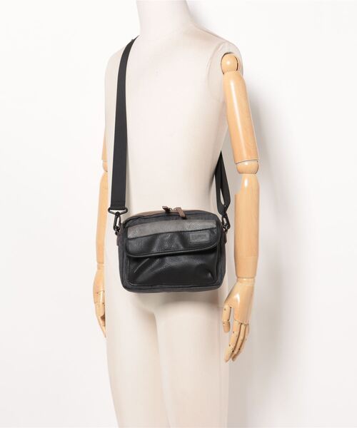 EDWIN（エドウィン）の「【EDWIN/エドウィン】別注PUミニショルダー（ショルダーバッグ・メンズ・ブラウン/ブラック・FREE）」の7枚目の写真