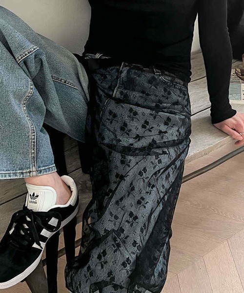 LAFFMO（ラフモ）の「レースラップスカート（スカート・レディース・ホワイト/ブラック/ベージュ・F）」の10枚目の写真