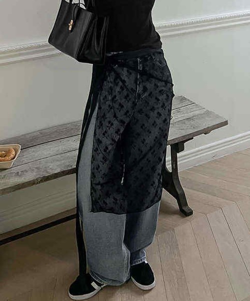 LAFFMO（ラフモ）の「レースラップスカート（スカート・レディース・ホワイト/ブラック/ベージュ・F）」の12枚目の写真