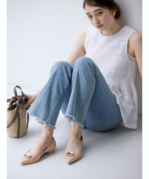 La TOTALITE(ラトータリテ)の「【TEMPERATE/テンパレイト】ビジューフラット(レインシューズ・レディース・ブラック/ベージュ・37/38/39)」の7枚目の写真