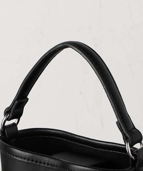ユナイテッドアローズ UNITED ARROWS 円柱カゴバッグ スタッズ 黒 UNITED ARROWS かごバッグ カゴバッグ ネットライク バスケット