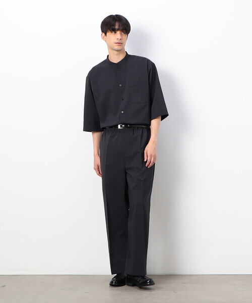 COMME CA ISM(コムサイズム)の「ファンクショナル リネンライク バンドカラー 七分袖シャツ(シャツ/ブラウス・メンズ・カーキ/ブラック/モカ・SMALL/LARGE/MEDIUM)」の14枚目の写真