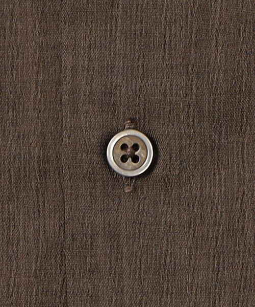 COMME CA ISM(コムサイズム)の「ファンクショナル リネンライク バンドカラー 七分袖シャツ(シャツ/ブラウス・メンズ・カーキ/ブラック/モカ・SMALL/LARGE/MEDIUM)」の12枚目の写真