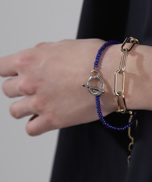 ROSE BUD（ローズバッド）の「(8degrees)カラービーズブレスレット（ブレスレット・レディース・ブラック/ブルー/オレンジ・FREE）」の2枚目の写真